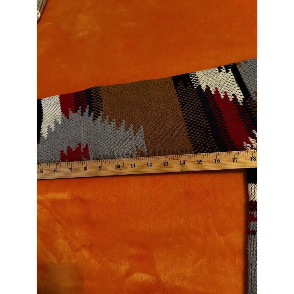 Aztec Southwest Long Cardigan Duster Sweater Jacket Coat L Large Tribal - Picture 10 of 13